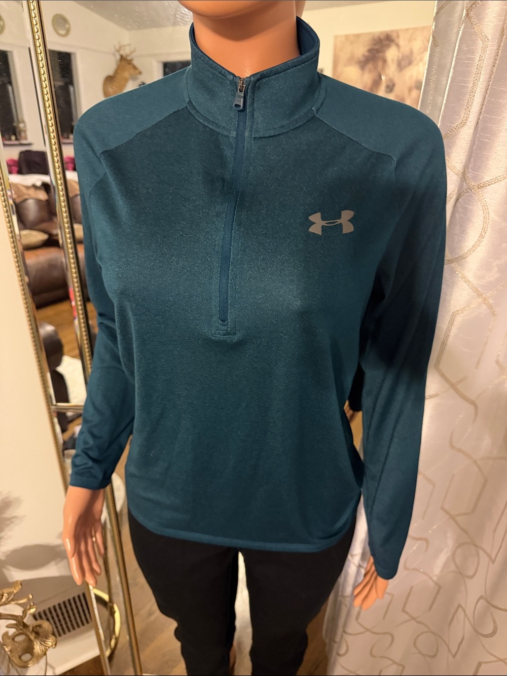 Under Armour Women's Teal Half-Zip Athletic Pullover